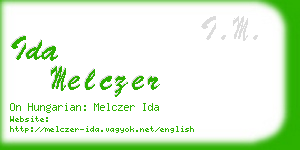 ida melczer business card